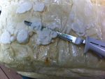 An electric carving knife is a great tool for trimming the extra foam, also from the Sally Ann